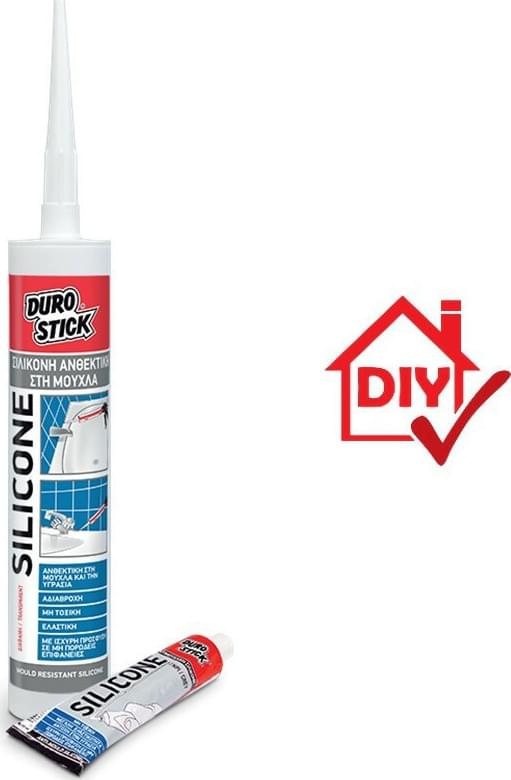 Durostick Silicone Σφραγιστική Σιλικόνη Αντιμουχλική Ξύλου Διάφανη 280ml