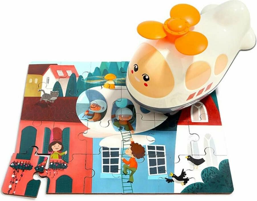 Top Bright Ξύλινο Παιδικό Puzzle Ελικόπτερο 24pcs για 3+ Ετών