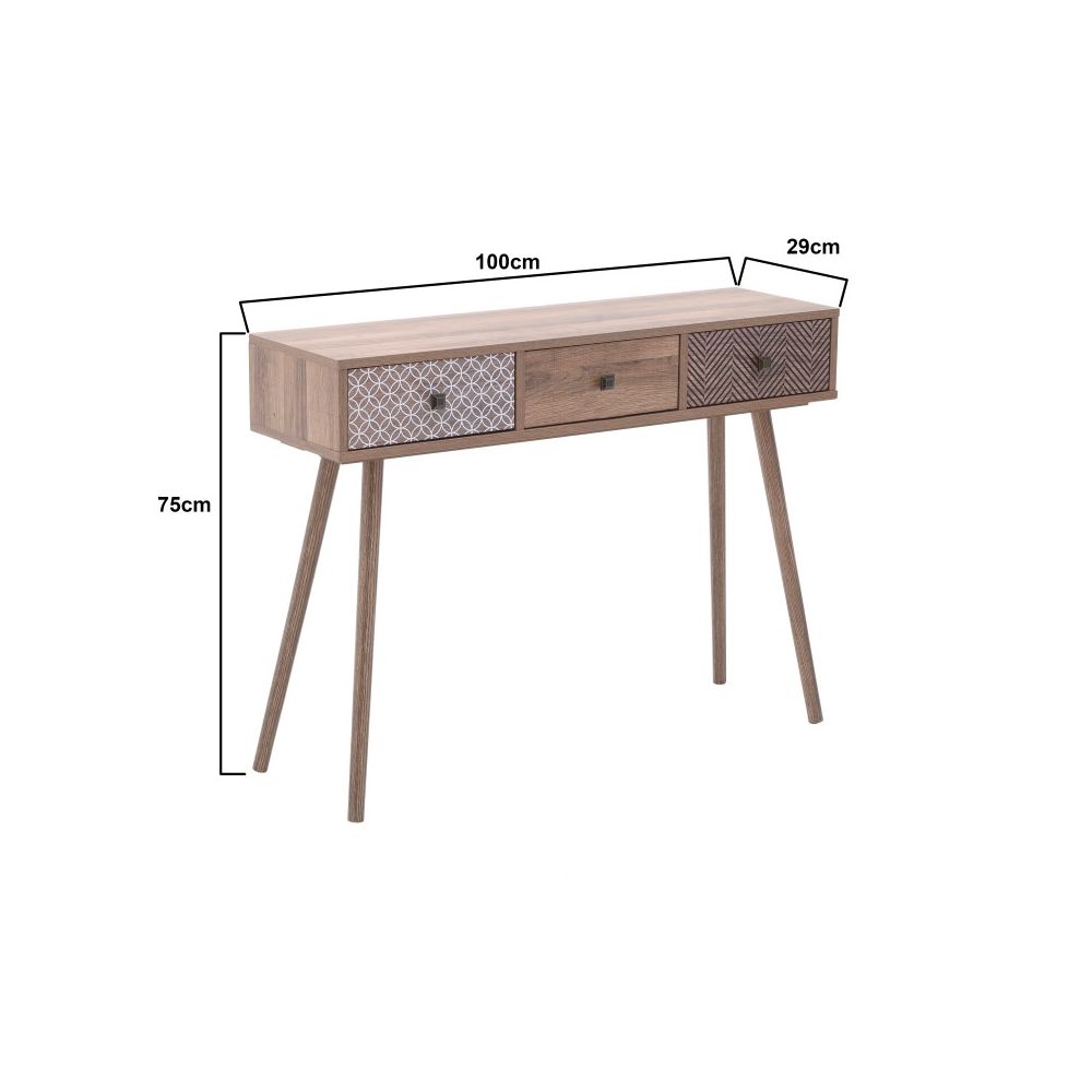 Inart Natural Κονσόλα Ξύλινη 100x29x75 - Image 2