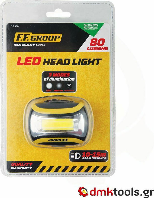 F.F. Group Φακός Κεφαλής LED Αδιάβροχος με Μέγιστη Φωτεινότητα 80lm - Image 3