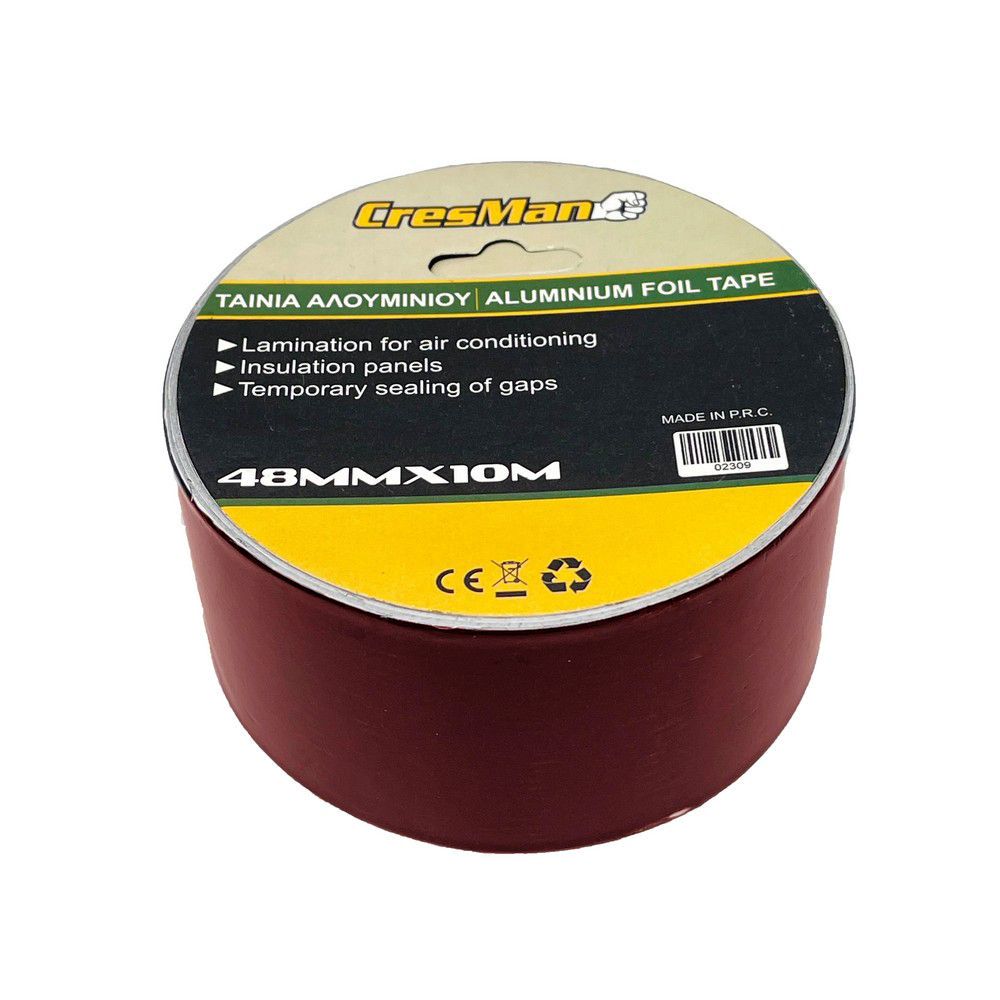 Ταινία αλουμινίου Cresman καφέ σκούρη 48mm x 10m