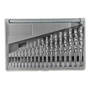 Τρυπάνια Gss σετ 19 τεμάχια ασημί-θήκη