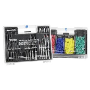 Τρυπάνια-βύσματα σετ 300 τεμάχια βαλίτσα