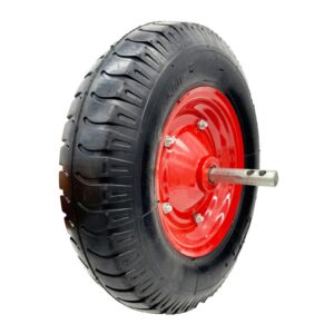 Ρόδα σαμπρέλας με άξονα 250mm 400-8 4λινά (4 τρύπες στον άξονα)