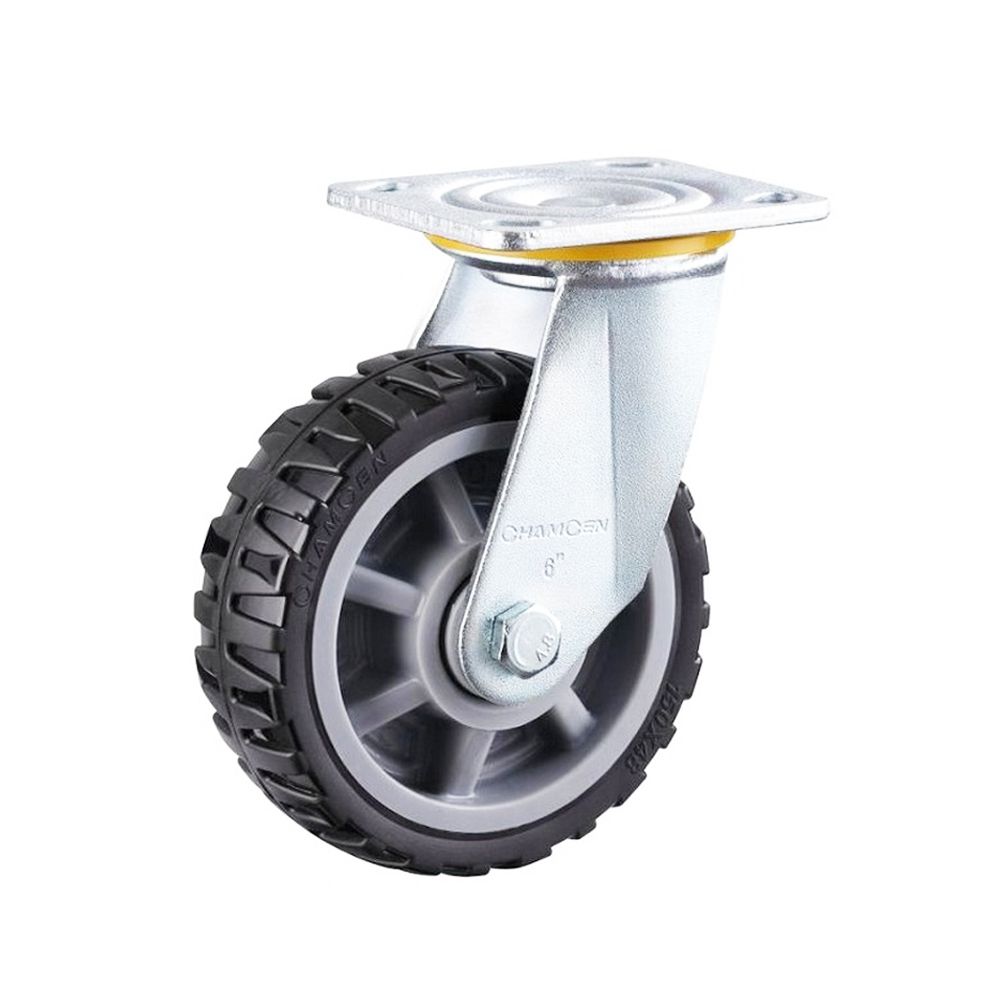Ρόδα antislim μαύρη 150mm Chamsong 340kg ρόδα (193mm συνολίκό μέγεθος) (πλάτος 48mm) περιστρεφόμενη
