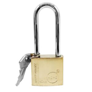 Λουκέτο σιδερένιο χρυσό μακρύλαιμο 25mm blister