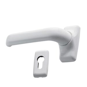 Πόμολο ελατηρίου Domus 6110l μεταλλικές ροζέτες άσπρο