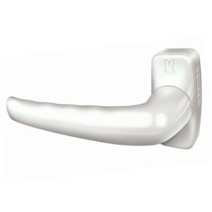 Πόμολο Domus Euro 6210l με μεταλλικές ροζέτες άσπρο