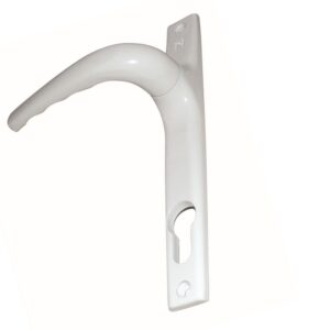 Πόμολο ελατηρίου Domus 6340l στενό με πλάκα άσπρο