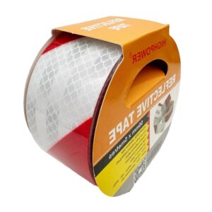 Ταινία ανακλαστική κολλητική κόκκινη άσπρη 50mmX5m Highpower