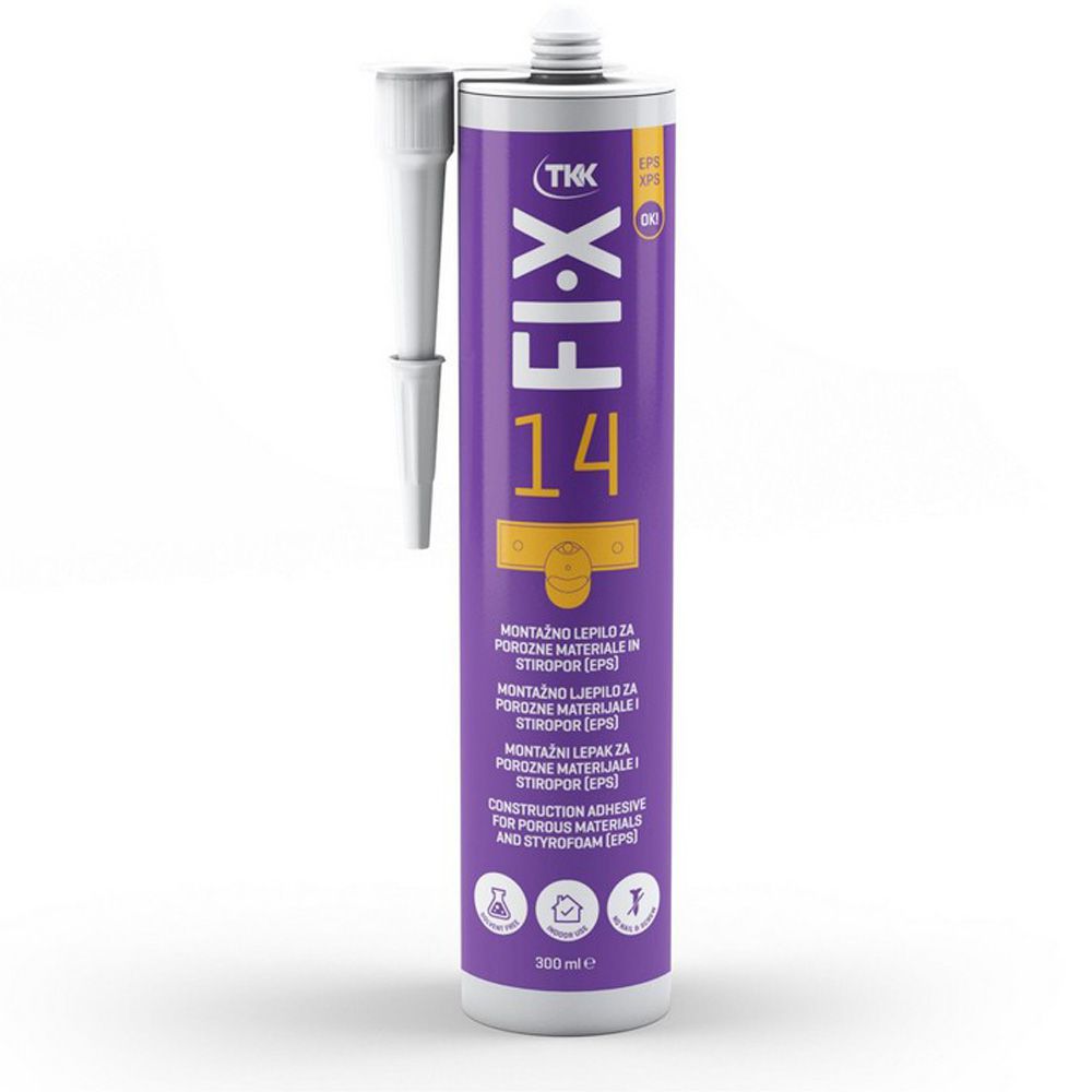 Μονταζόκολλα νερού φύσιγγα 300ml Tkk fix14 155897