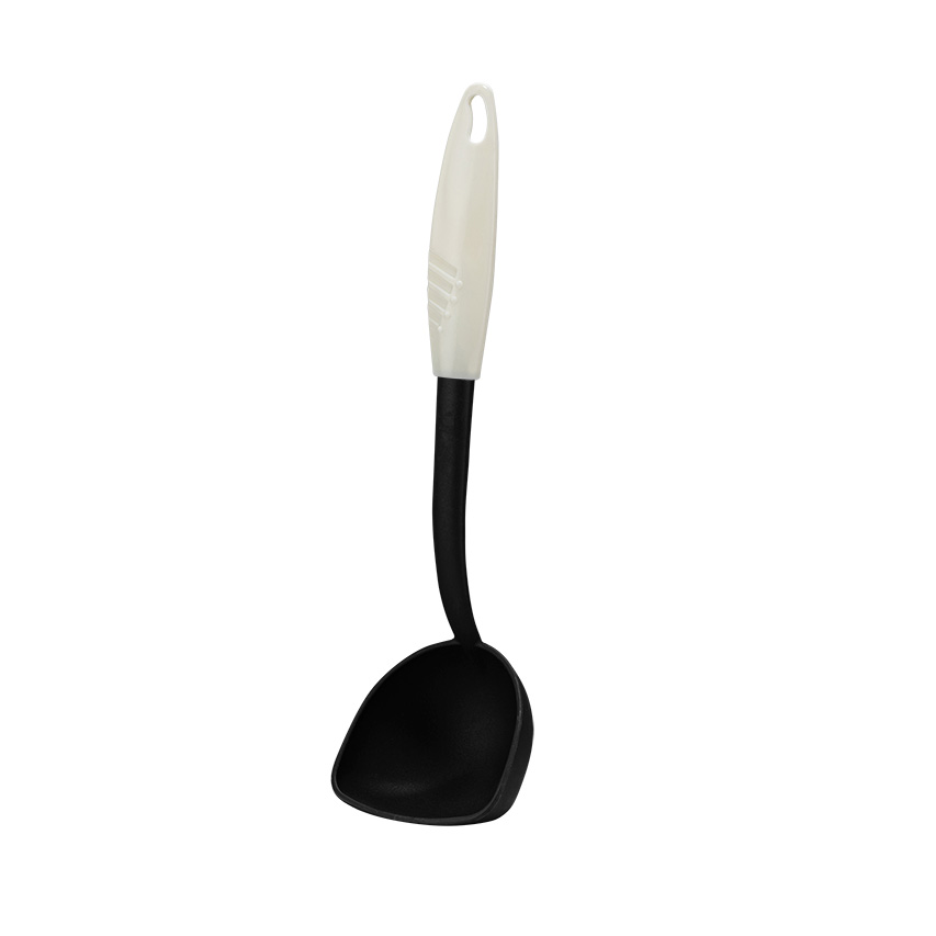 Κουτάλα Πλαστική Λευκό-Μαύρο 33cm Qlux- 8693395003799