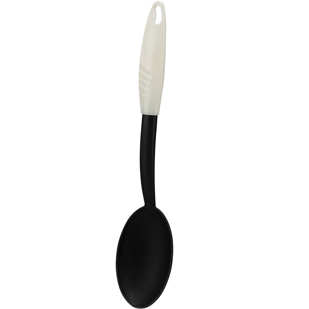 Κουτάλα Πλαστική Λευκό-Μαύρο 32cm Qlux- 8693395003804