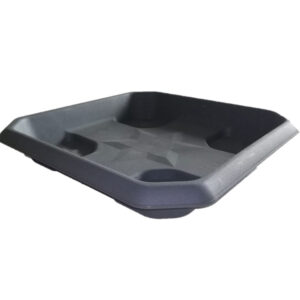 Πιάτο Γλάστρας Hisar Square Ανθρακί 39x39x6cm Serinova - 8680648605817