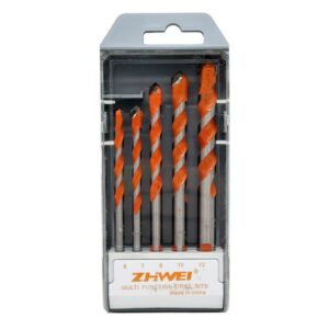 Τρύπανια πολλαπλών χρήσεων σετ 6-12mm 5 τεμάχια Zhwei