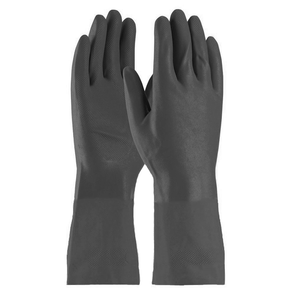 Γάντια μαύρα latex 60gr XL 30cm