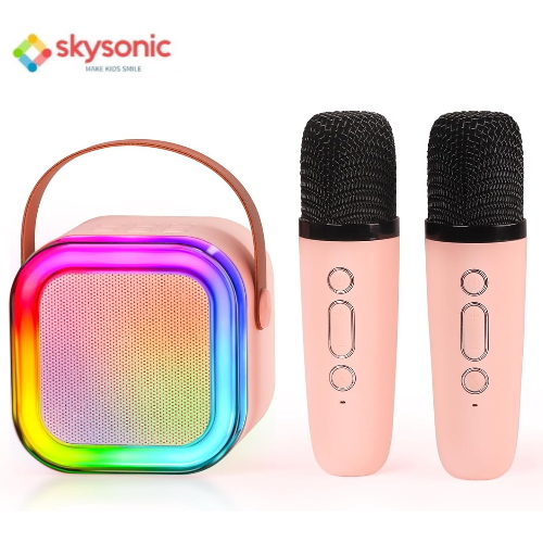 Skysonic K8 Καραόκε Ηχείο Bluetooth με 2 Ασύρματα Μικρόφωνα (Led RGB Light/1200mAh/Type-C) Γαλάζιο