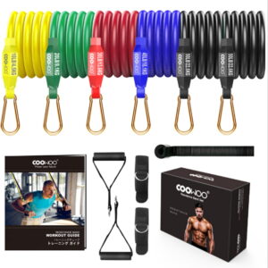 COOWOO Σωληνωτά Λάστιχα Γυμναστικής με Λαβές Σετ 13τμχ Πολύχρωμα Exercise Bands (B08CDD5TKT)