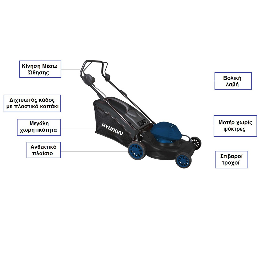 Hyundai LM-1846 Χλοοκοπτικό Ηλεκτρικό - Image 2