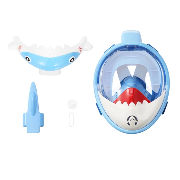 Thenice KF-3 Παιδική Μάσκα Θαλάσσης Καρχαριάκι (Baby Shark) Full Face Snorkel Mask (XS/S) (Mπλε) - Image 2