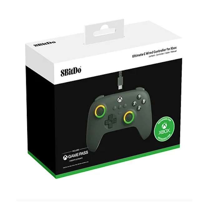 8BitDo Ultimate C Wired Controller for Xbox (Xbox Series X|S, One, Windows 10 and above) Dark Green - Image 3