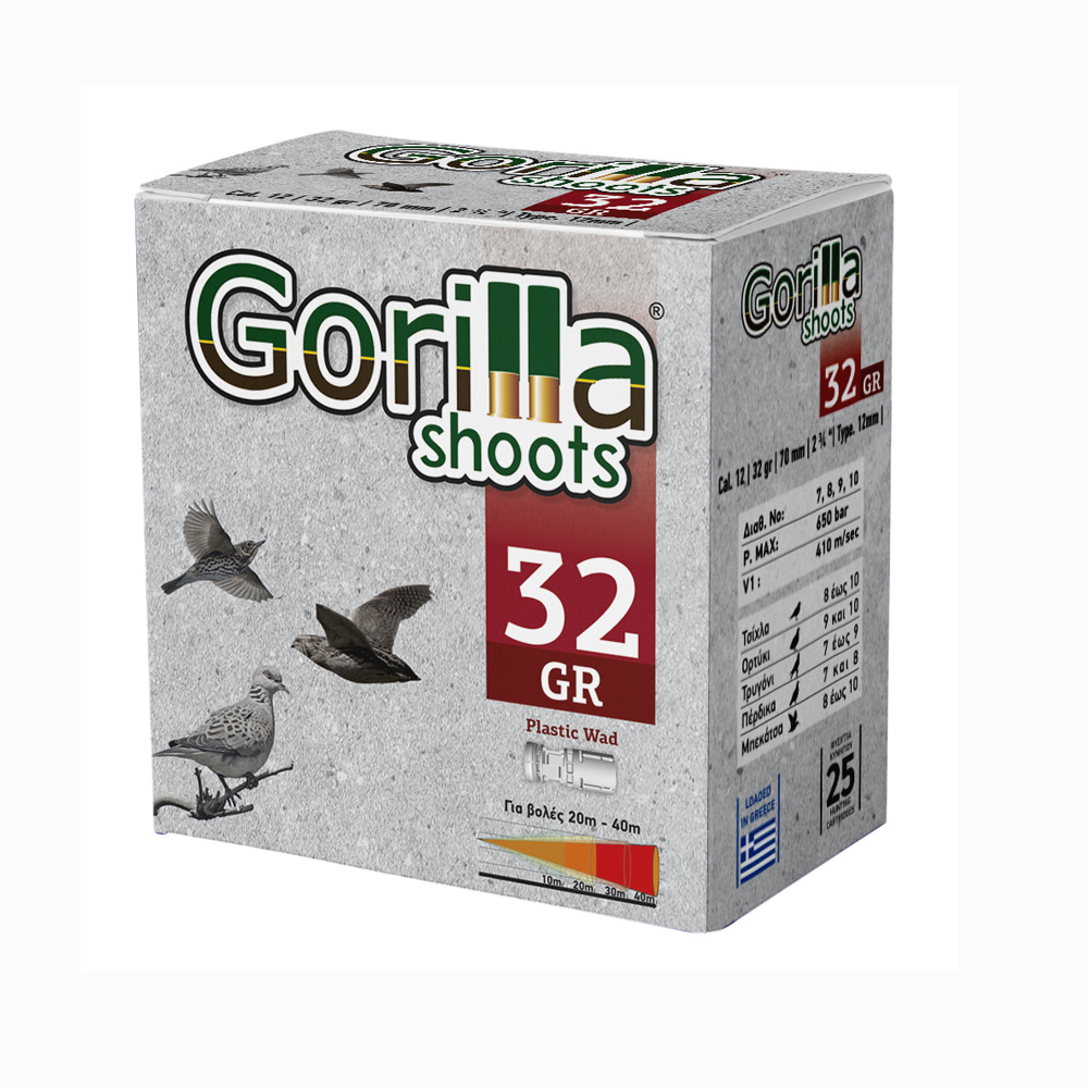 Gorilla Shoots 32 Red Φυσίγγια cal12 70 32gr 25τμχ