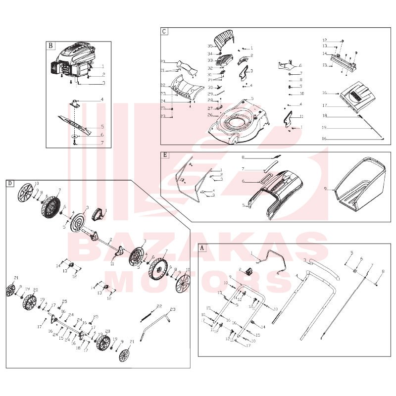 Echo DLM-310/46P Μηχάνημα Κοπής Γκαζόν με 1 Μπαταρία 4Ah και Φορτιστή - Image 3