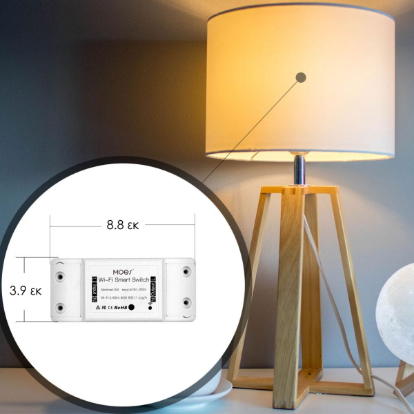 MOES WM-101N-16AM-MS Έξυπνος ασύρματος διακόπτης WiFi για απομακρυσμένη διαχείριση iOS/Android 16A - Image 2