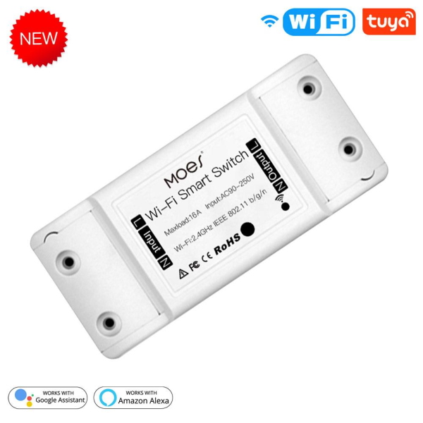 MOES WM-101N-16AM-MS Έξυπνος ασύρματος διακόπτης WiFi για απομακρυσμένη διαχείριση iOS/Android 16A - Image 3