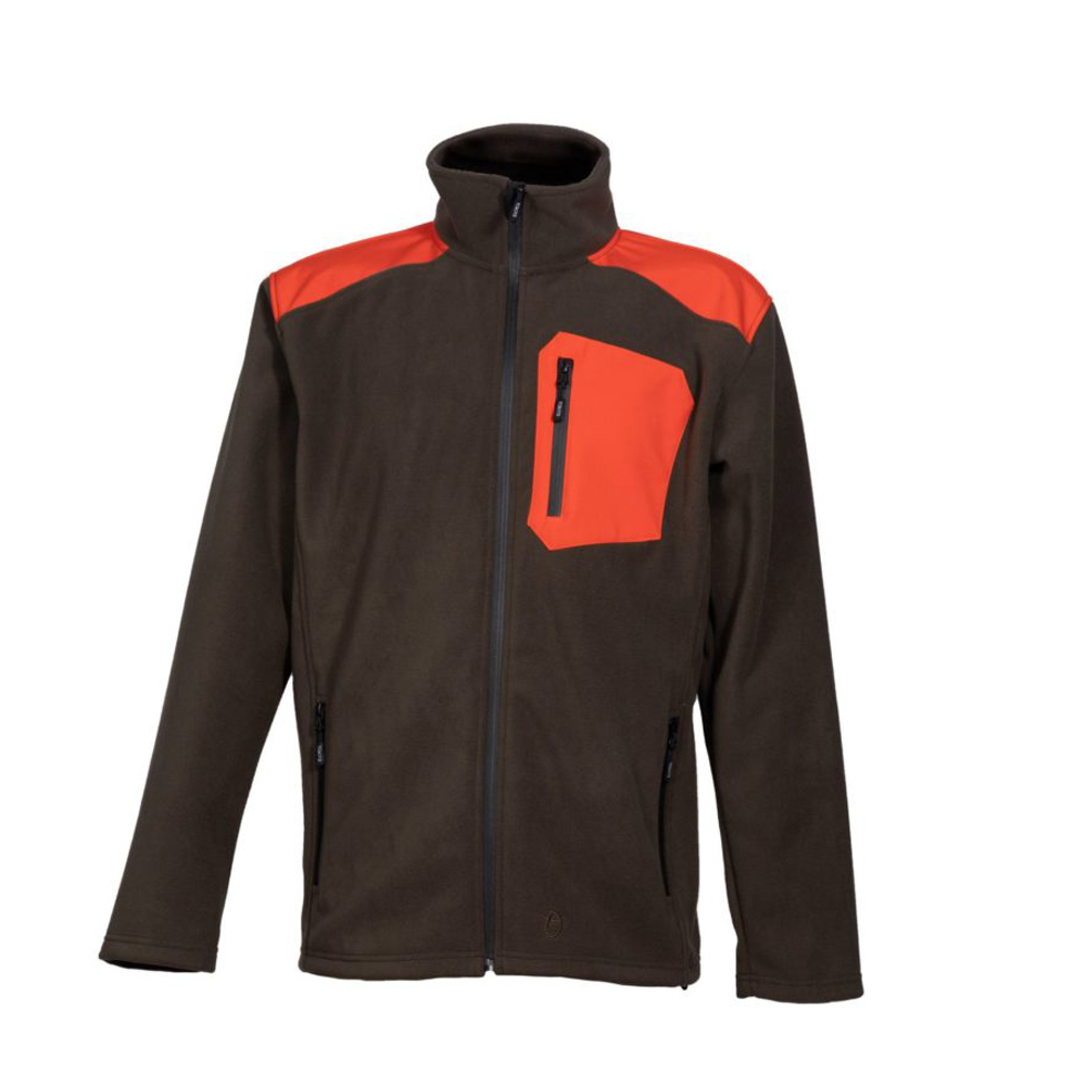Toxotis 1008C Ζακέτα Fleece Καφέ - Πορτοκαλί