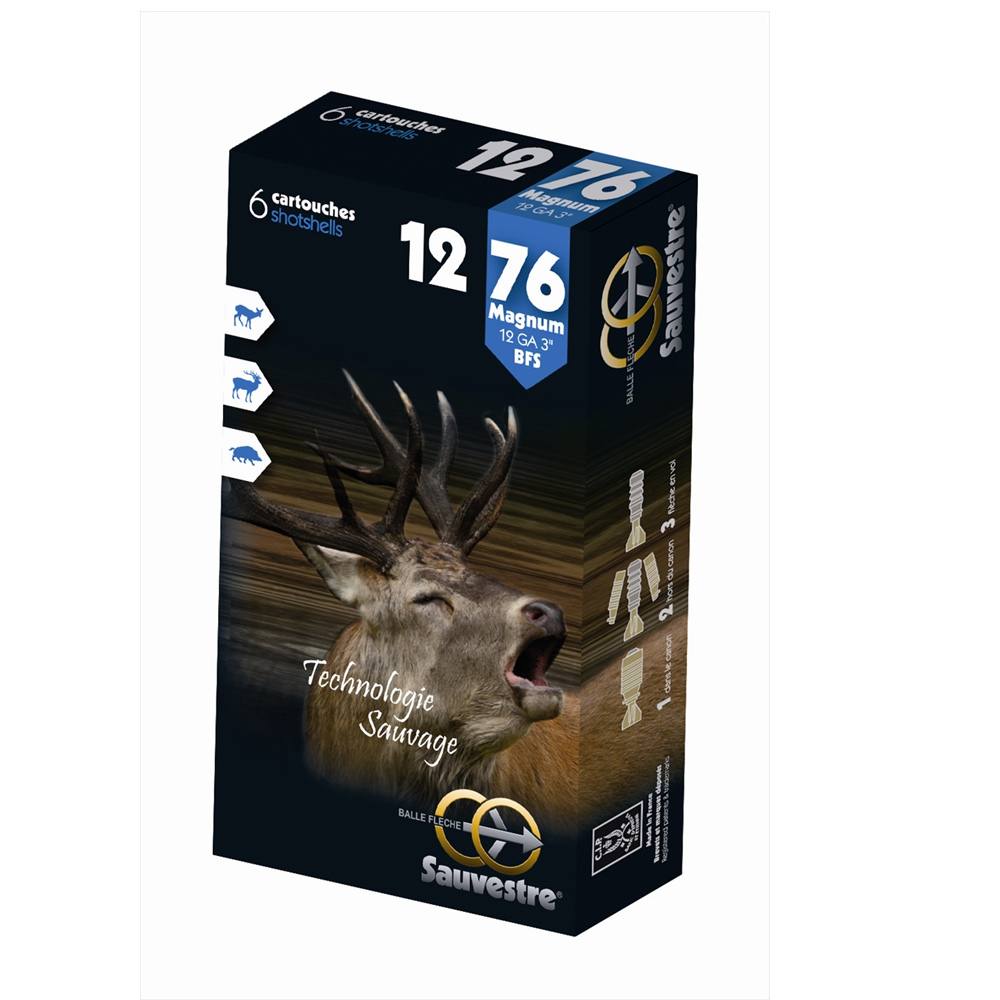 Sauvestre BFS Lead Magnum Φυσίγγια cal12 76mm 26gr 6τμχ Μονόβολο