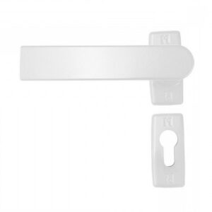 Πόμολο ελατηρίου Domus 6170l μεταλλικές ροζέτες άσπρο Skyline