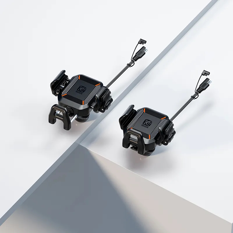 Kewig M33A Αδιάβροχη Βάση Κινητού 3.5" έως 7" για Μηχανή/Ποδήλατο με Ασύρματη Φόρτιση (Qi) & Quick Release - Image 4