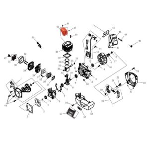 Ανταλλακτικό θαμνοκοπτικού 552R κινητήρα No. 28