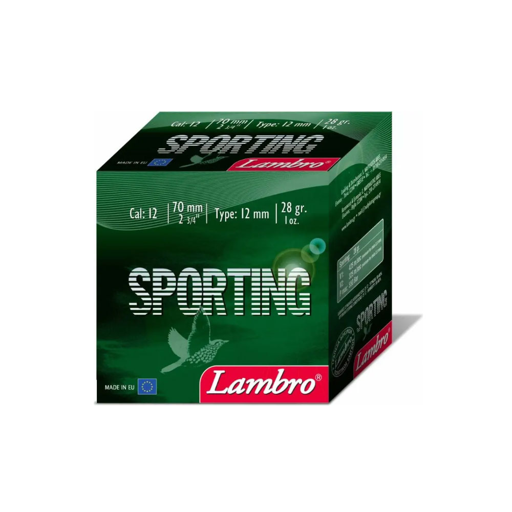 Lambro Sporting Φυσίγγια cal12 70mm 28gr 25τμχ No8