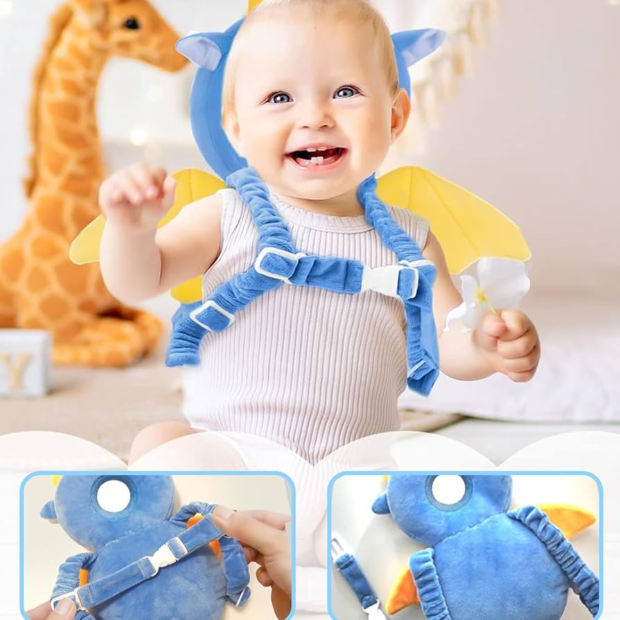 Giggles and Co. Προστατευτικό Μαξιλάρι Κεφαλιού Μωρού "Blue Dragon" (5 έως 48 μηνών) - Image 3