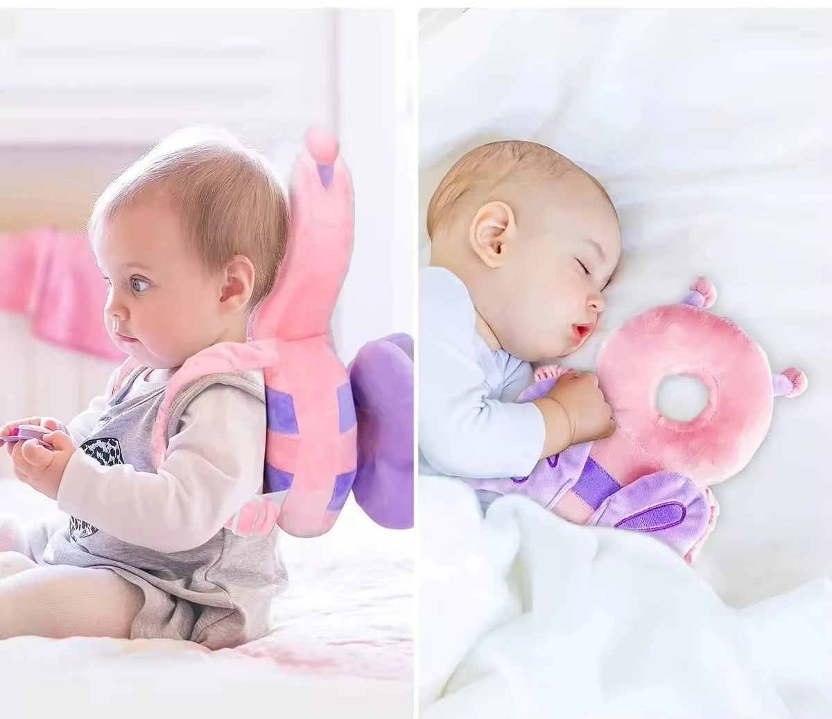 Giggles and Co. Προστατευτικό Μαξιλάρι Κεφαλιού Μωρού "Pink Butterfly" (5 έως 48 μηνών) - Image 4