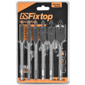 Τρυπάνια φτερού 6 τεμάχια 10-25mm Fixtop 55624