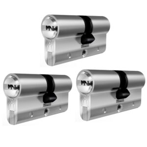 Κύλινδρος ασφαλείας Domus alfa νίκελ 90mm (30-60) 24090kp 3 τεμάχια ίδιο κλειδί