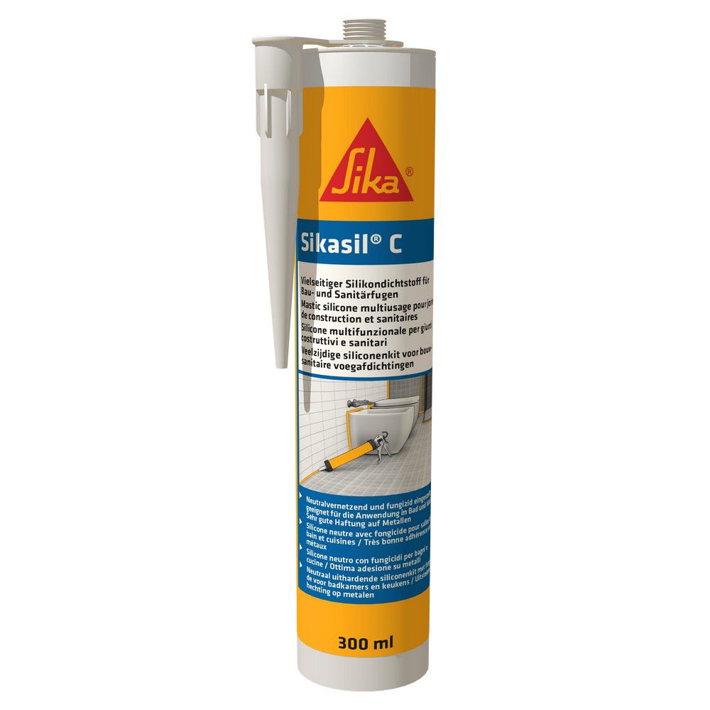 Σιλικόνη φύσιγγα Sika sikasil c ουδέτερη άσπρη 300ml 73985