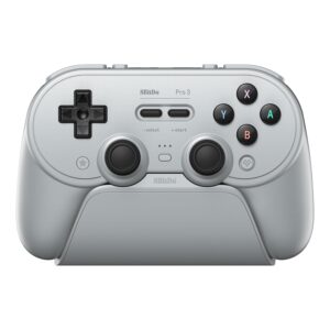 8BitDo Pro 3 Bluetooth Gamepad με Charging Dock (2.4G/BT/USB) για Switch(1&2)/Windows/Android/Apple/SteamOS – Gray