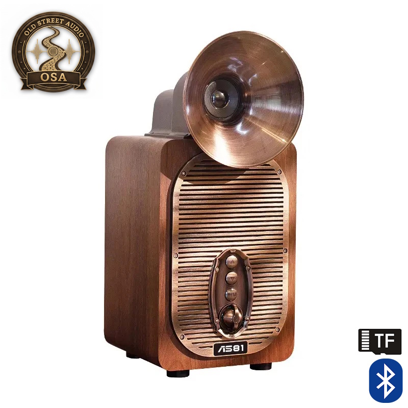 Old Street Audio Ασύρματο Ηχείο Retro Ξύλινο (30W/Μπαταρία 4000mAh/Bluetooth 5.4/USB/TF/FM Radiο/TWS)