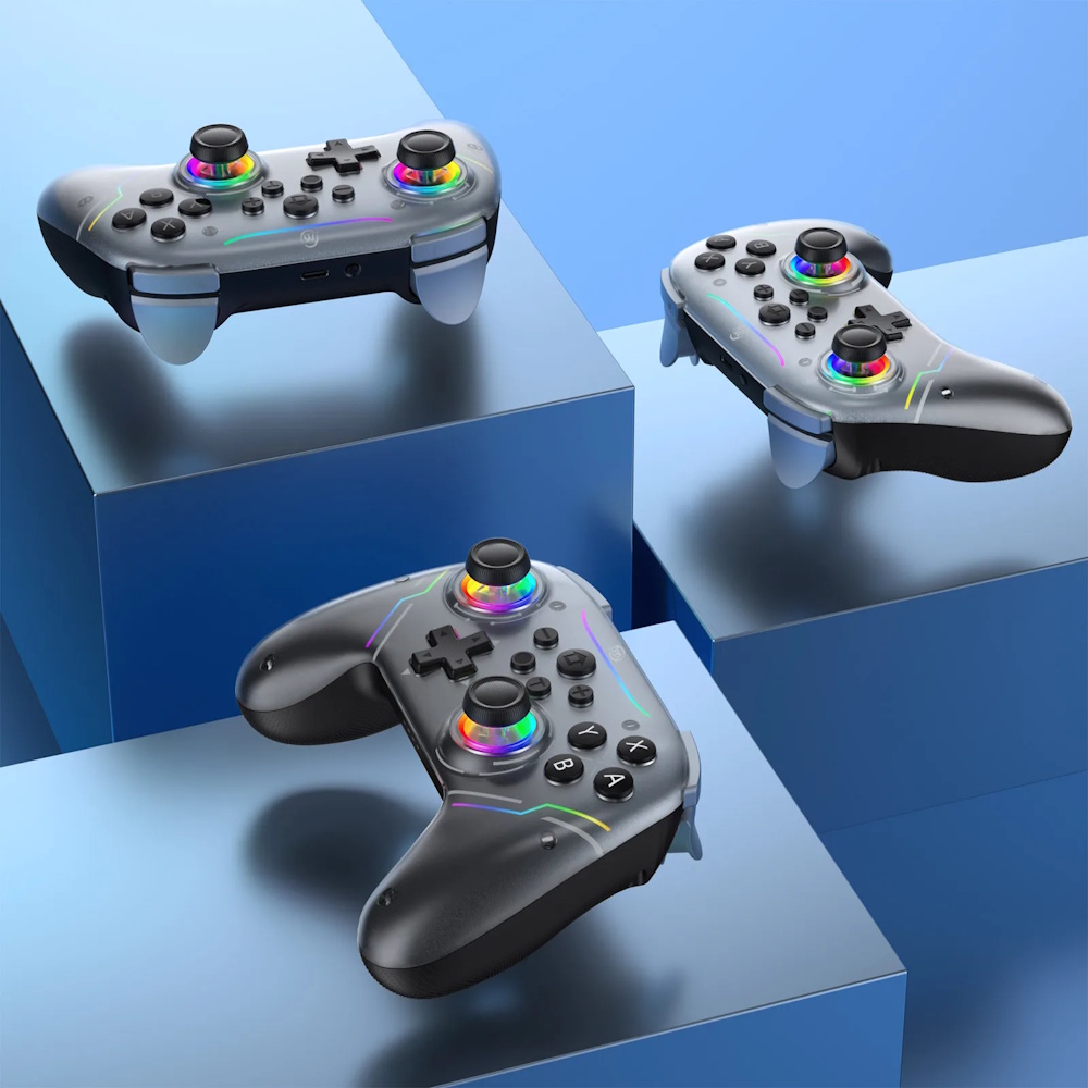 JYS NS2286 Ασύρματο Pro Controller (Bluetooth με αντάπτορα) για Switch/Switch 2/Steam/iOS/Android/PC Μαύρο - Image 2