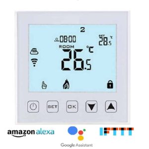 Hysen HY603 Ψηφιακός Θερμοστάτης Smart WIFI για Αέριο/Πετρέλαιο (Οθόνη Αφής/Φωνητικές Εντολές/Εφαρμογή) White