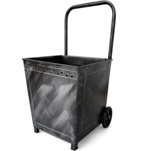 Καρότσι μεταφοράς ξύλων μεταλλική λαβή 43x45x88cm