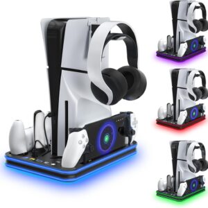 Βάση Φόρτισης PS5 / PS5 Slim & PS Portal με Ψύξη και RGB JYS-P5225 Μαύρη