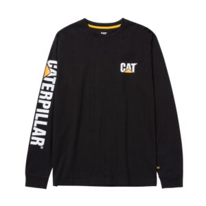 CAT Μπλουζάκι μακρυμάνικο trademark tee μαύρο 2XL 1510034-016