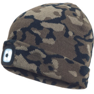 Σκούφος εργασίας καμουφλάζ/παραλλαγής με φακό led επαναφορτιζόμενο