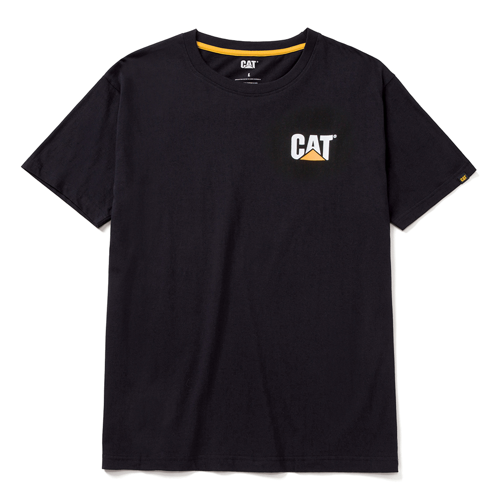 CAT Μπλουζάκι κοντομάνικο μαύρο trademark tee L W05324-016