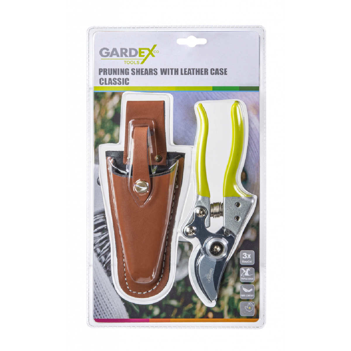 GARDEX Ψαλίδι κλαδέματος 20cm με δερμάτινη θήκη 402900 - Image 2